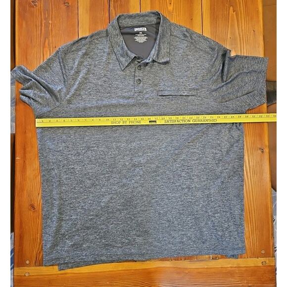 Duluth Trading Mens Polo Shirt Short Sleeve Size 3XL Solid Gray Nylon Blend - Picture 4 of 5